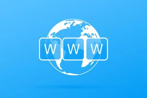 World Wide Web vector symbol. WWW icon. Website symbol. Stock Illustration