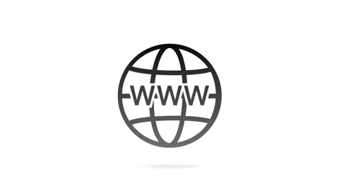 World Wide Web with Wire Globe Animation for Digital World Illustration Stock Footage 155431783