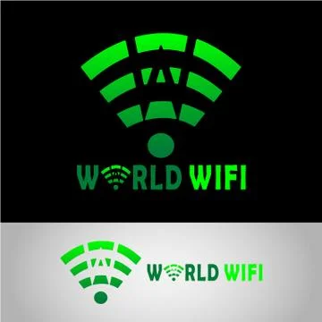 WORLD WIFI LOGO 2 Stock Illustration
