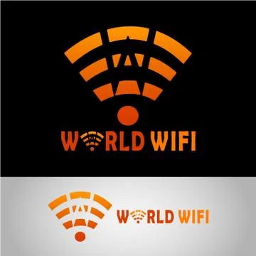 WORLD WIFI LOGO 3 Stock Illustration