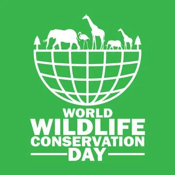 World Wildlife Conservation Day Vector illustration Illustrazione stock
