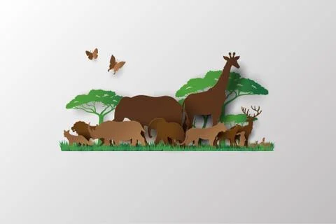 World Wildlife Day Stock Illustration