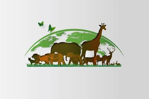 World Wildlife Day Stock Illustration