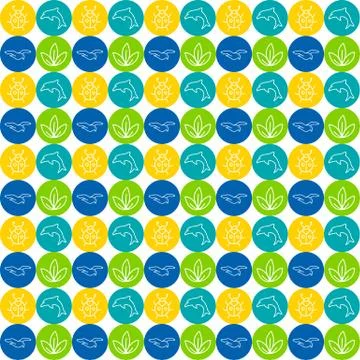 World Wildlife Day seamless pattern Stock Illustration