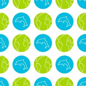World Wildlife Day seamless pattern Stock Illustration