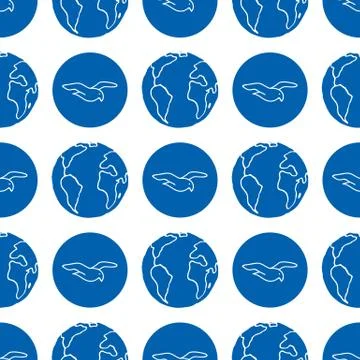 World Wildlife Day seamless pattern Stock Illustration