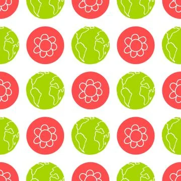 World Wildlife Day seamless pattern Stock Illustration