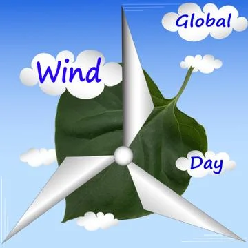 World Wind Day Stock Illustration