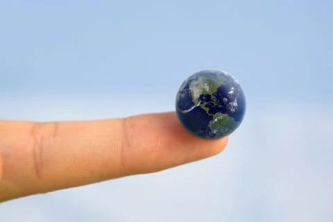World at your Fingertip Stock Photos