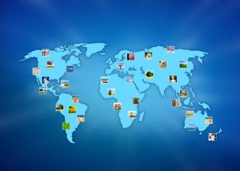 The world at your fingertips Illustrazione stock