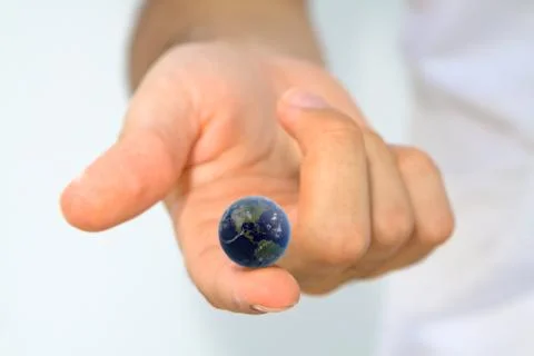 World at your fingertips 库存插图