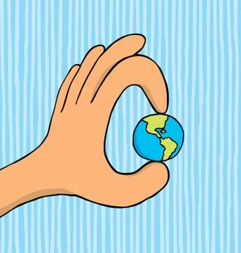 World in your hand Stock Illustration