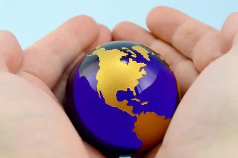 World In Your Hands Stock Photos