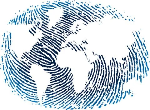 World_fingerprint Stock Illustration