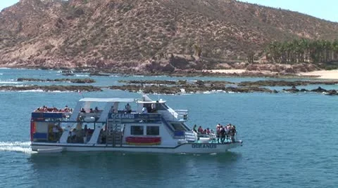 WorldClips-Beach Ferry Stock Footage 8919851