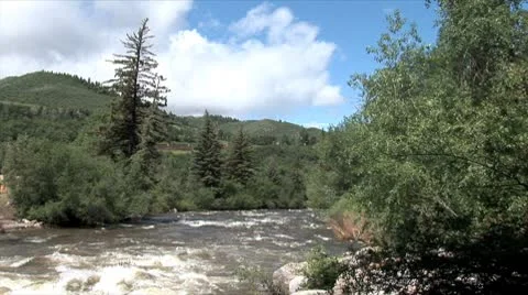 WorldClips-Beaver Creek Bank-ws Stock Footage