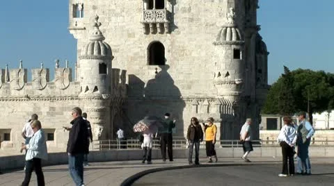 WorldClips-Belem Castle-tilts-pan Video stock 8925790