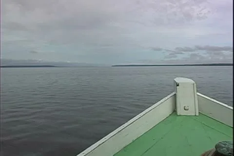 WorldClips-Boat Bow on River Stock-Footage 8946650