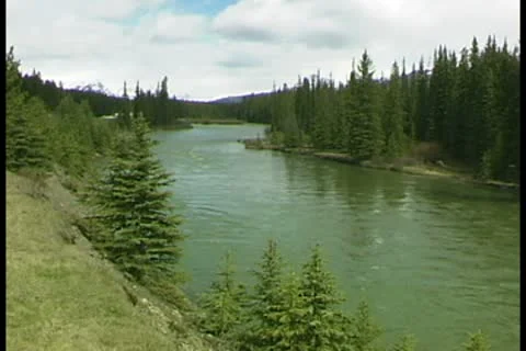 WorldClips-Bow River Roadside Video stock 8947192