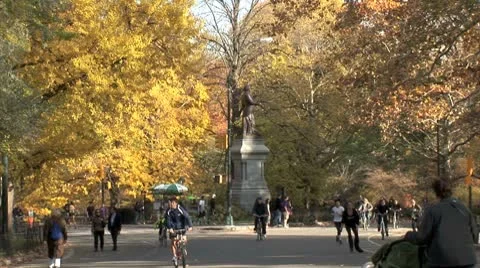 WorldClips-Central Park Daniel Webster Plaza-zoom Stock Footage 8928603