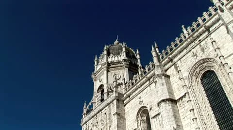 WorldClips-Jeronimos Monastery Bell Tower-cu-zooms Video stock 8925923