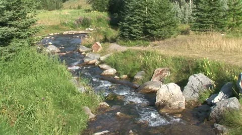 WorldClips-Johnson Lake Stream Stock Footage 8919258