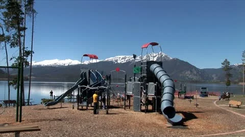WorldClips-Lakeside Playground Stock-Footage 8923044