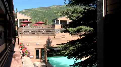 WorldClips-Mountain Resort Pool Video stock 8923429
