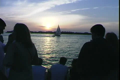 WorldClips-Sunset Watchers Stock Footage 8947678