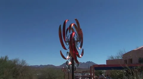 WorldClips-Wind Sculpture Stock Footage 8918424