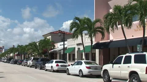 WorldClips-Worth Ave Shops-ws Video stock 8946500