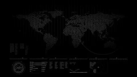 Worldmap 4K 422HQ Stock Footage 96221647
