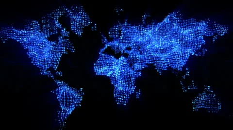 WorldMap Blue 스톡 동영상 33698435
