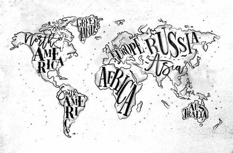 Worldmap vintage paper Illustrazione stock