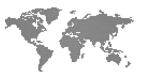 Worldmap white Stock Illustration