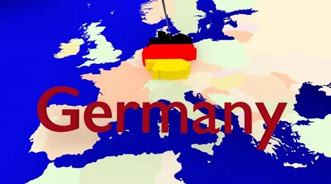 Worldmap Zooms to Germany Stock Footage 42994126