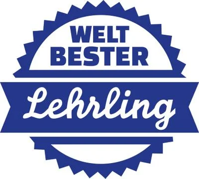 World's best Apprentice - german Stock Illustration