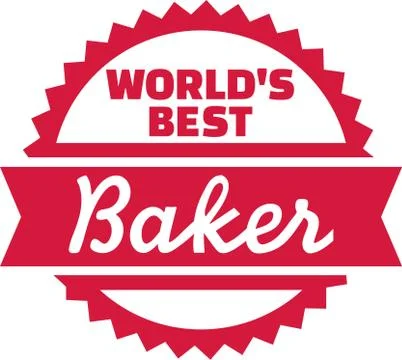 World's best baker emblem Stock Illustration