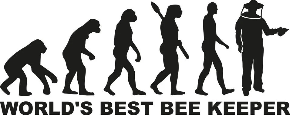 World's best beekeeper evolution Stock Illustration