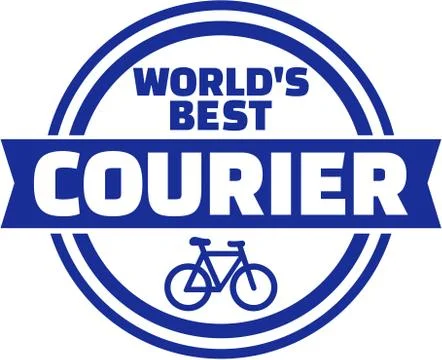 World's best courier button Stock Illustration