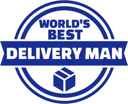 World's best delivery man button Stock Illustration