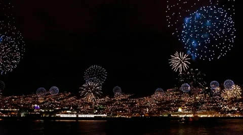 World's best fireworks show 6/7 Stock Footage