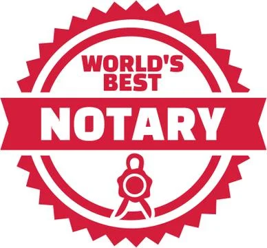 World's best notary button Stock Illustration
