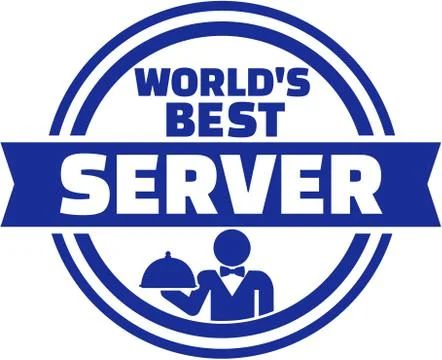 World's best server button Stock Illustration