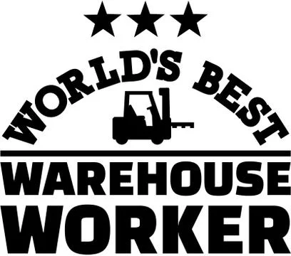World's best warehouse worker Stock Illustration