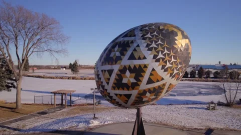 World's biggest Pysanka Stock Footage 259542130