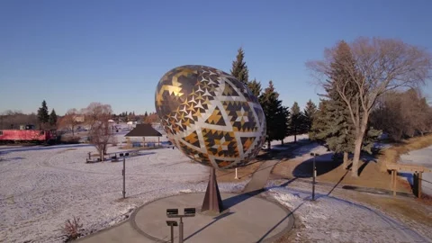 World's biggest Pysanka Stock Footage 259542133