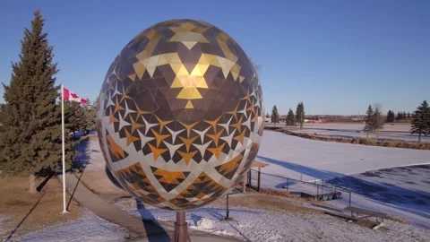 World's biggest Pysanka Stock Footage 259542202