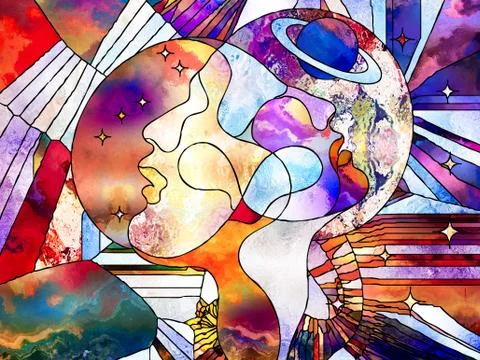 Worlds of Each Other 库存插图