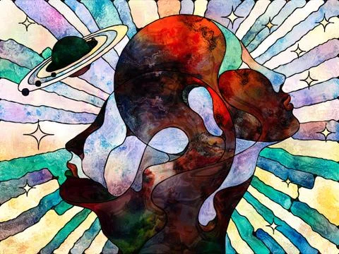 Worlds of Each Other Stockillustratie